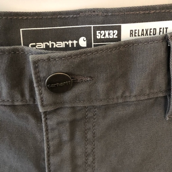 Carhartt Gray Canvas Relaxed Fit Pants 52 x 32 - Picture 5 of 9